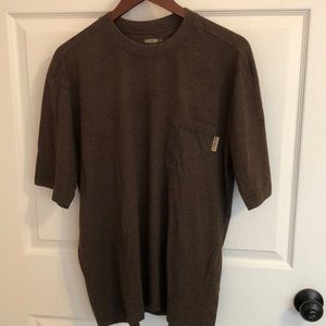 WOLVERINE One pocket short sleeve T-shirt men's large L chocolate brown